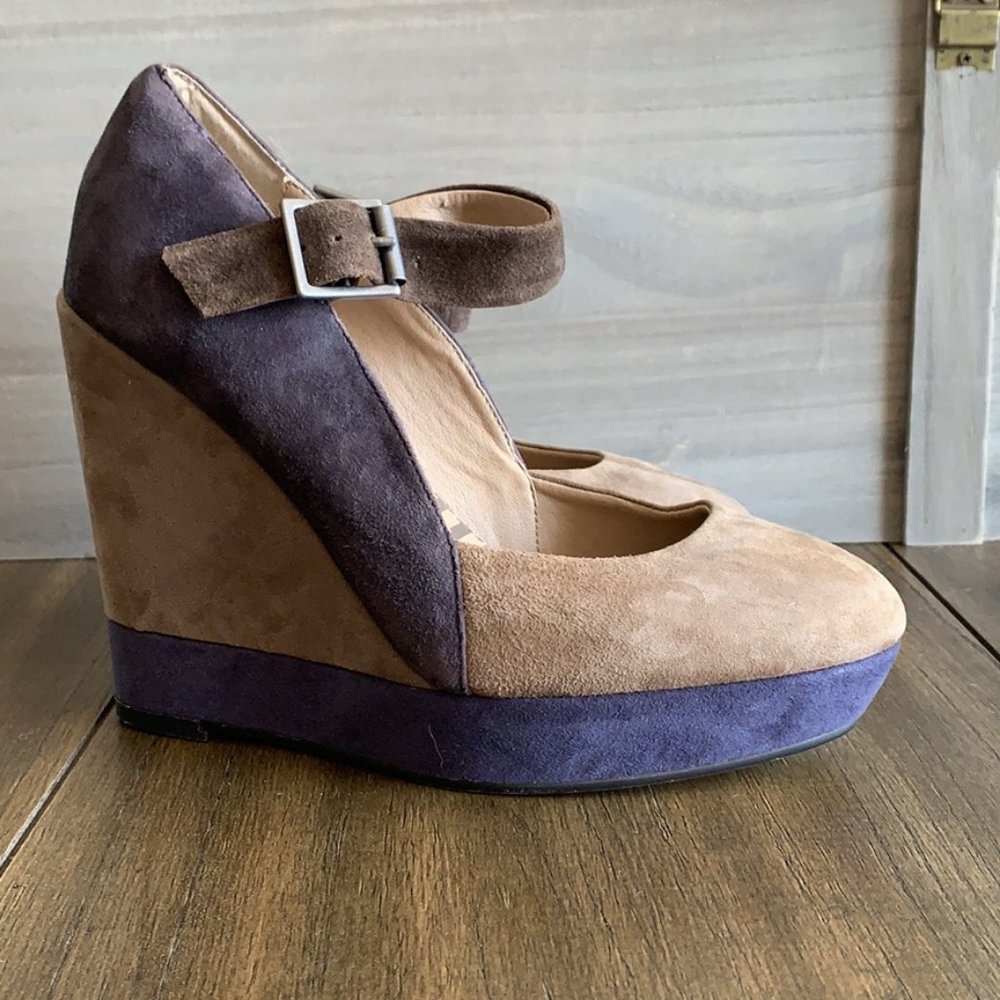 Splendid Wedge Buckle Espadrille Heel Shoes - 7.5